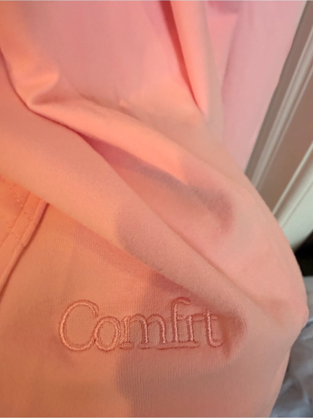 NWOT Comfrt Matching Lounge Set Pink Hoodie & Pants Size Large L - Picture 3 of 7